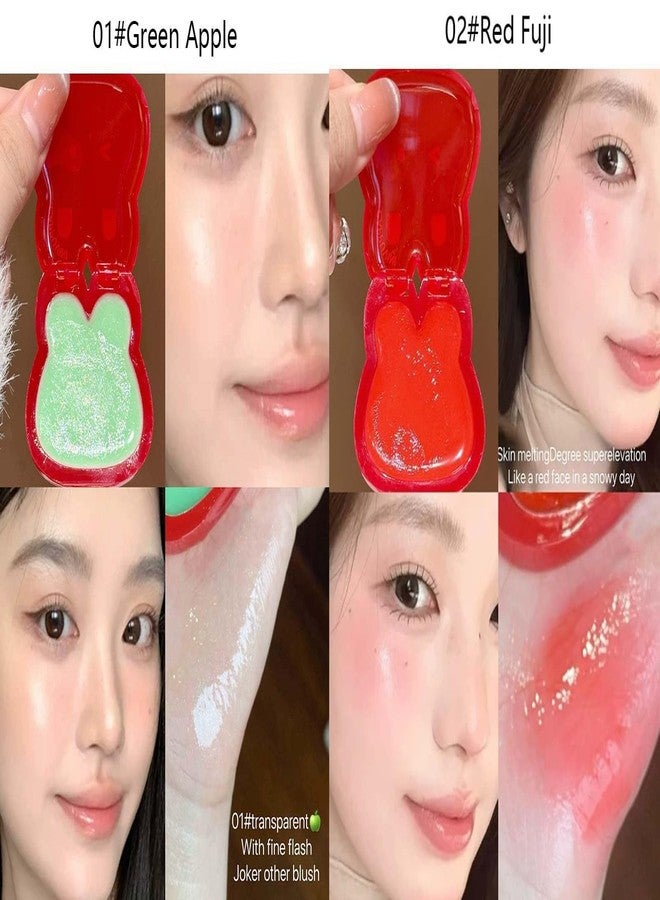 Cappuvini Soft Little Rabbit Multipurpose Balm | Tinted Lip Balm & Cheek Blush | Glossy Waterproof Formula | 4 Korean-Inspired Shades | Kawaii Bear-Shaped Packaging | Lip Balm for Dry Chapped Lips | Moisturizing Formula with Shea Butter | (04# Black Diamond Fruit (Temperature-changing berry), 3.8g) - Image 3