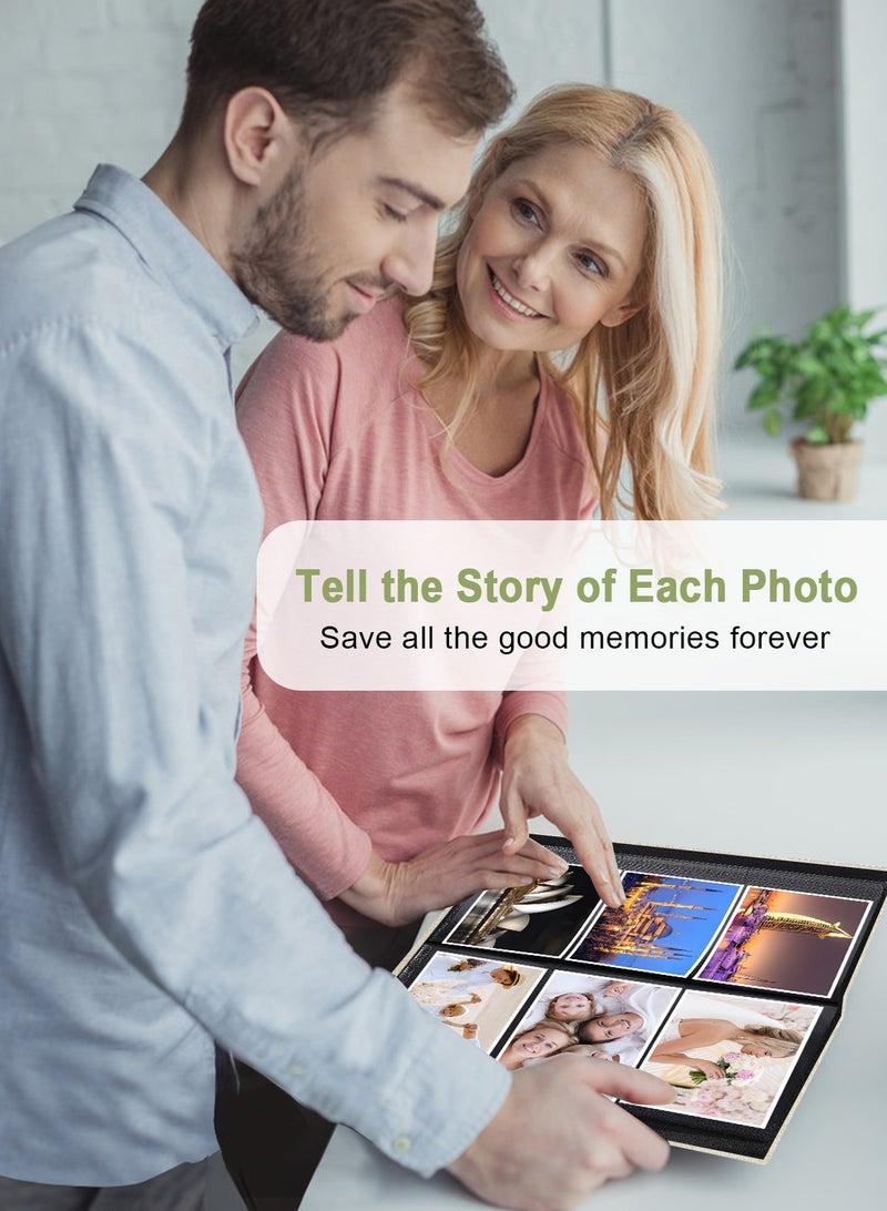 هومار كيت ألبوم صور من الكتان 6 × 4، ألبوم صور صغير يحمل 200 جيب، ألبوم صور سهل الفتح لصور 4 × 6 3.5 × 5.5، كتاب صور 4 × 6 هدية مثالية لعيد الحب وحفلات الزفاف والتخرج وأعياد الميلاد - Image 5