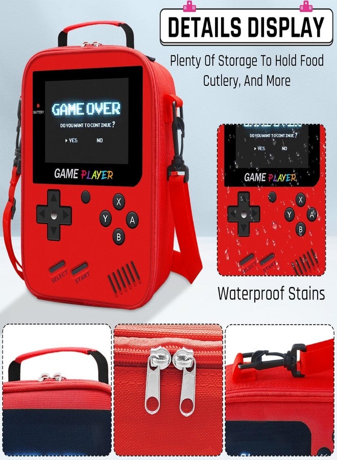 ZHIMEBYE Rolling Backpack For Boys - Gamer Boys Backpack For Kids Children Teens Elementary Middle School, Red-backpack Set, Medium to Large, Modern, Minimalist - Image 5
