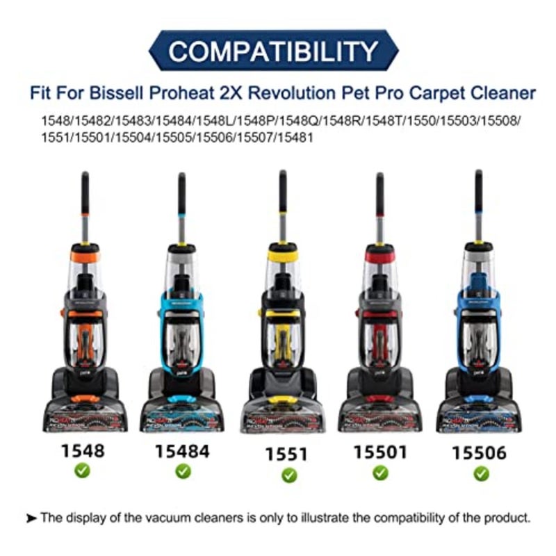 pet Carpet Cleaner Bare Floor Tool Parts, Replacement Nozzle Cleaning Tool Compatible with Bissell ProHeat 2X Revolution Series Models 1548, 1550, 1551, Replaces Parts# 1606433/160-6433 3-Pack - Image 3
