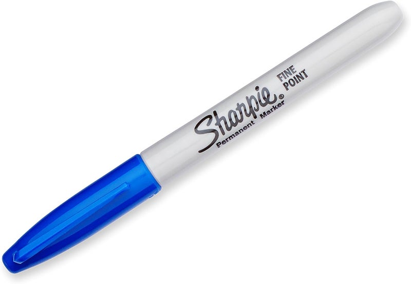 Sharpie Permanent Markers, Fine Point, Blue, 12 Count - Image 2