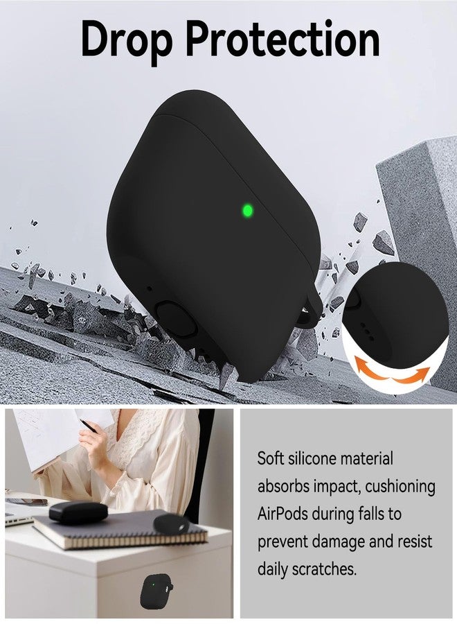 Matekxy for Airpods Pro Case - Soft Silicone Cover with Lanyard and Keychain for Man, Shockproof Drop Protection Scratch Resistant, Perfect for Commuters and Travelers, Black - Image 5