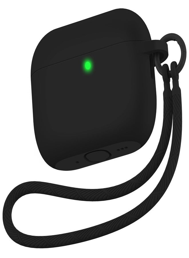 Matekxy for Airpods Pro Case - Soft Silicone Cover with Lanyard and Keychain for Man, Shockproof Drop Protection Scratch Resistant, Perfect for Commuters and Travelers, Black - Image 1