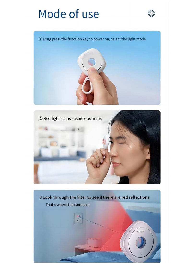 Baseus - Anti Detector Hidden Camera Mini Travel Hotel Hidden Camera Finder Anti-Spy Camera Infrared Detector - Image 1