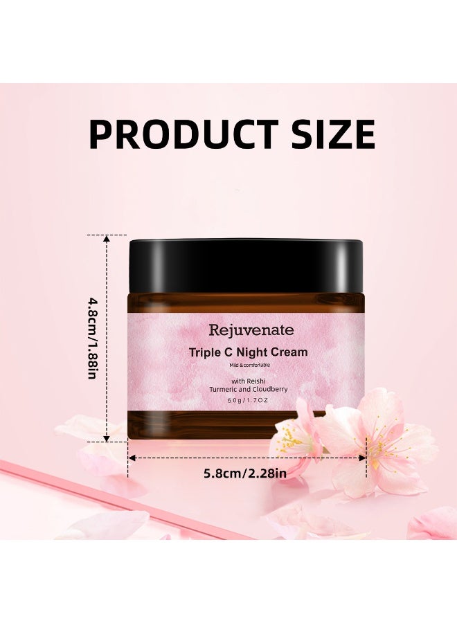 jalan Treipel C Night Cream - Triple Vitamin C Night Cream for Deep Hydration, Brightening Skin Tone, and Anti-Aging - Image 2