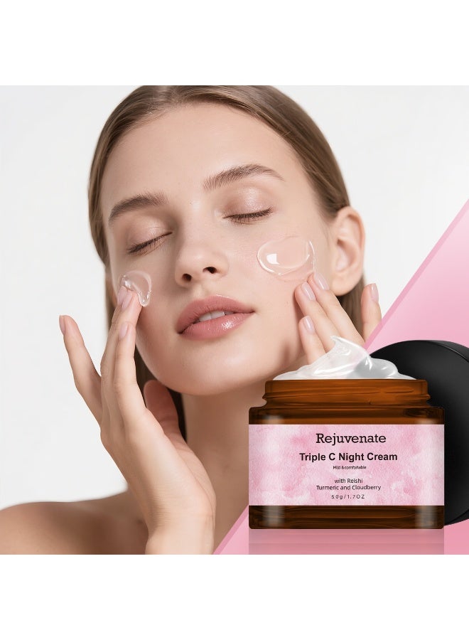 jalan Treipel C Night Cream - Triple Vitamin C Night Cream for Deep Hydration, Brightening Skin Tone, and Anti-Aging - Image 3