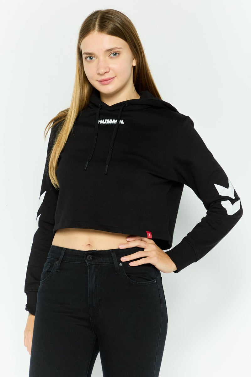 Hummel Women Sportswear Fit Long Sleeve Training Hoodies, Black  - Image 1