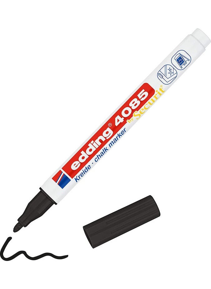 Edding 4085 Liquid Chalk Pen for Blackboard and Glass Black 