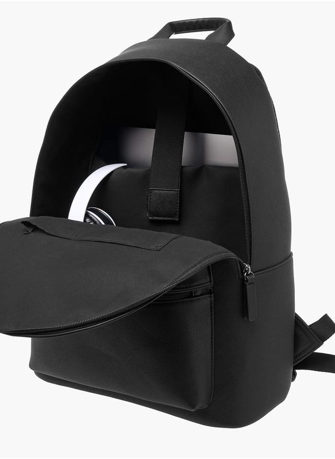 LBL by Shoexpress - Men Textured Backpack with Adjustable Straps and Zip Closure - 14x32x44 cm - Image 1
