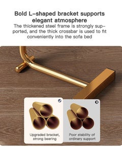 MIXDE C Shaped End Table For Sofa And Bed, Tv Tray Table With Metal Frame For Couch, Living Room, Bedroom  - Image 5