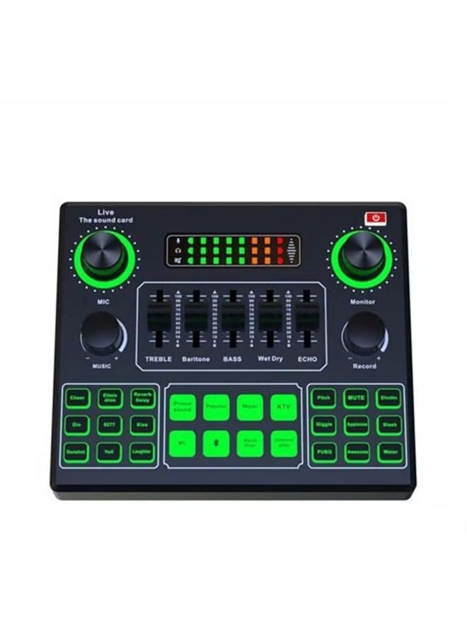 Live Sound Card Audio Mixer Black - Image 1