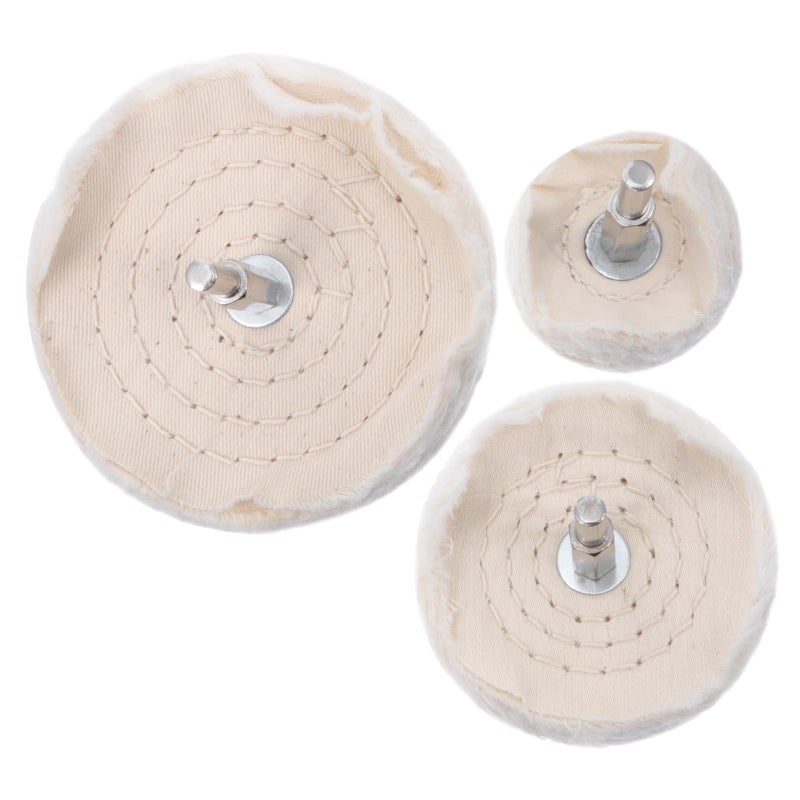 3Pcs Buffing Wheel Pad Set with Handle 50mm 75mm 100mm for Car Polisher Equipment - Image 2