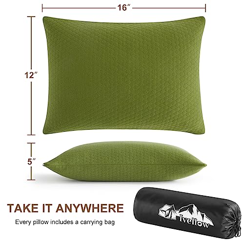 Ivellow Memory Foam Travel Pillow Compressible Camping Pillow for Sleeping Shredded Memory Foam Pillow Compact Firm Supportive Small Pillow for Adults Kids Outdoor Backpacking Hiking Essential Gear-M - Image 5