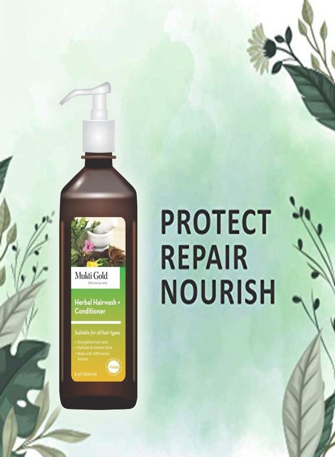 Axiom Mukti Gold New Launched Shampoo Combo | Herbal Hair Wash, Anti-Dandruff Shampoo, Hair Wash With Conditioner (400Ml Each) | Made With Herbal Extracts | WHO GMP GLP Certified Product - Image 4