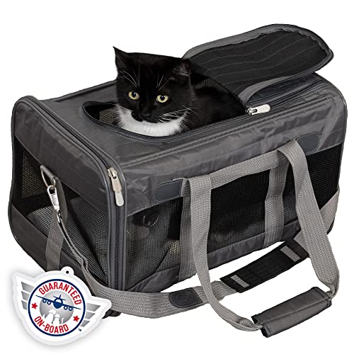 Sherpa Original Deluxe Travel Pet Carrier Airline Approved Charcoal Gray Large