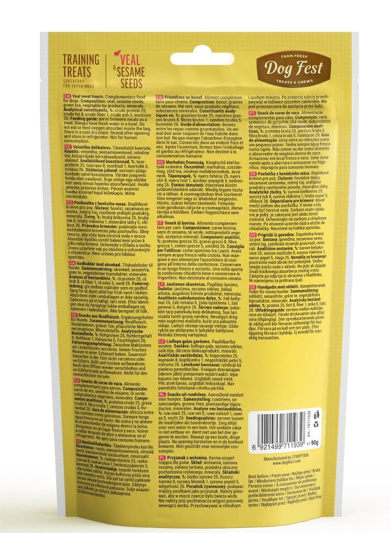 Dog Fest Training Treats Veal & Sesame Seeds 90g[Weight - 90g] - Image 2