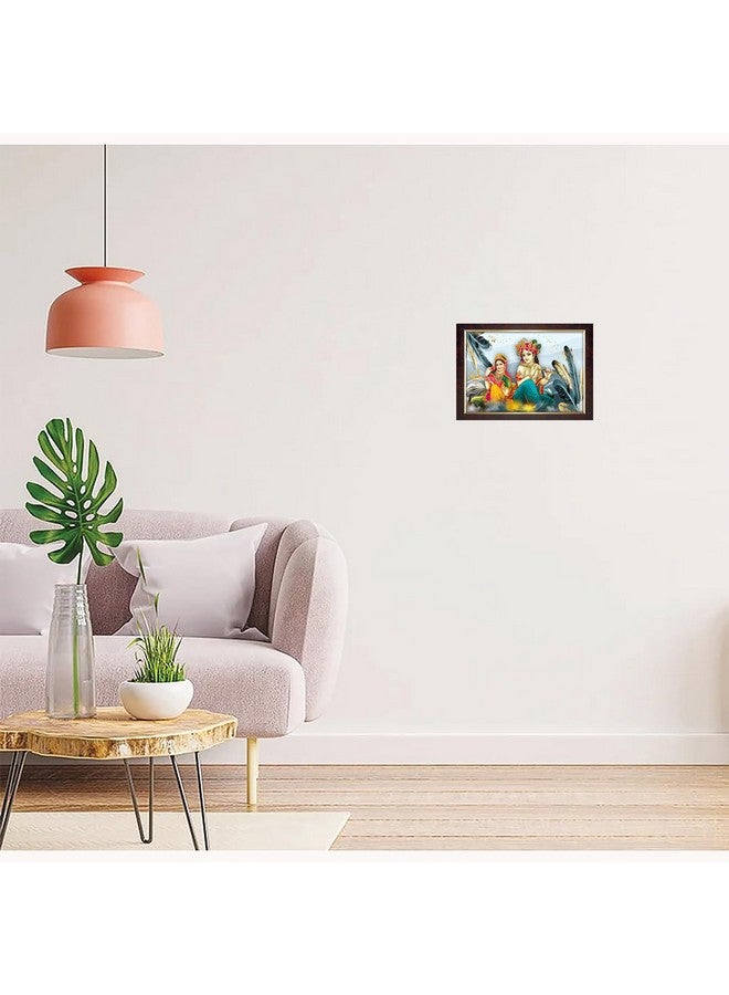 Dharvika Innovations Dharvika Innovations Radha Krishna Photo Frame Big Size Home Decoration with Sparkle Coated Lamination (14x20 Inch) - 20498 - Image 4