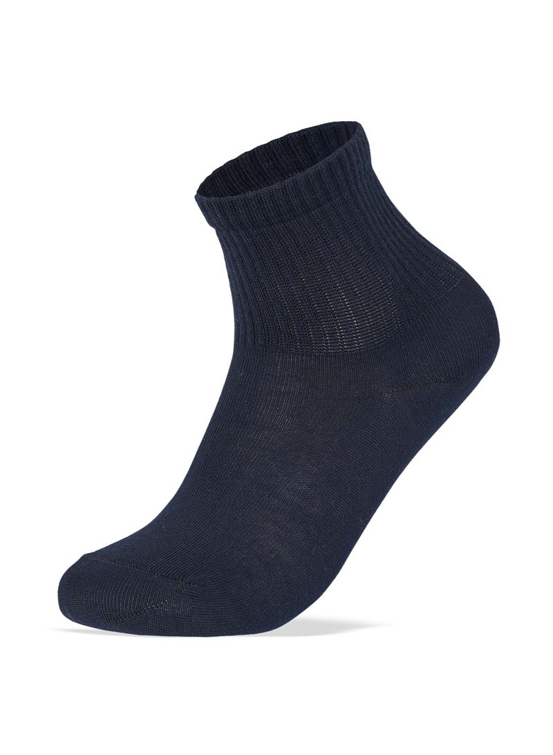 SAM SOCKS Kids Set of 3 Half Long School Plain Socks Navy Blue size 34-37 EU - Image 2