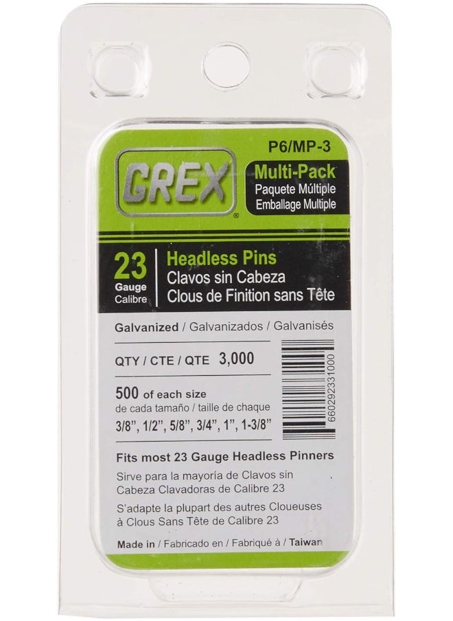 Grex 23 Gauge Headless Pins 3K Multi Pack  - Image 2