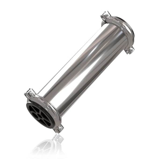 Max Water 4021 Heavy Duty, Stainless Steel Reverse Osmosis Commercial Membrane Housing 4" x 21" - Image 1