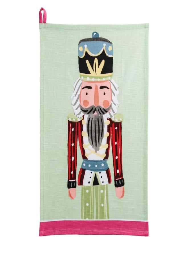 Mud Pie Christmas Green Nutcracker Towel - Image 1