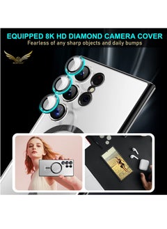 BORTONY Galaxy S23 Ultra MagSafe Case with Camera Lens Protector Magnetic Clear Full Protection Plating Anti Scratch Slim Thin Cover for Samsung Galaxy S23 Ultra  - Image 3