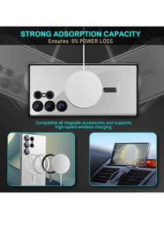 BORTONY Galaxy S23 Ultra MagSafe Case with Camera Lens Protector Magnetic Clear Full Protection Plating Anti Scratch Slim Thin Cover for Samsung Galaxy S23 Ultra  - Image 2