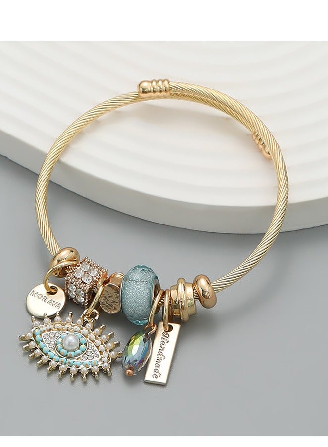 Crystal bead bracelets, stainless steel bracelets, fashion high -end without fading bracelets - Image 2