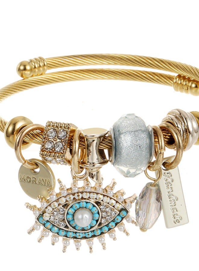 Crystal bead bracelets, stainless steel bracelets, fashion high -end without fading bracelets - Image 3
