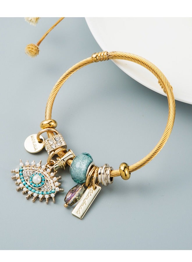 Crystal bead bracelets, stainless steel bracelets, fashion high -end without fading bracelets - Image 4