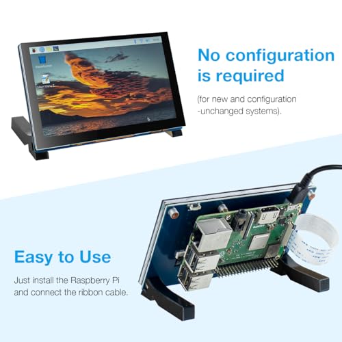 Hosyond 5 Inch Touchscreen IPS MIPI DSI Display Compatible with Raspberry Pi 5/4/3, 800x480 Pixel Capacitive Screen Driver-Free Interface - Image 3