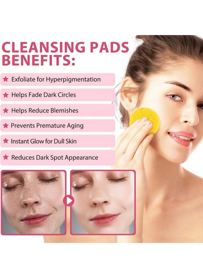 Frovetani Turmeric Cleansing Pads, Kojic Acid & Turmeric Cleansing Pads, Turmeric Pads Infused Cotton Exfoliating Pads, Turmeric Kojic Pads for Face, Helps Balance Skin Oil (80)  - Image 5