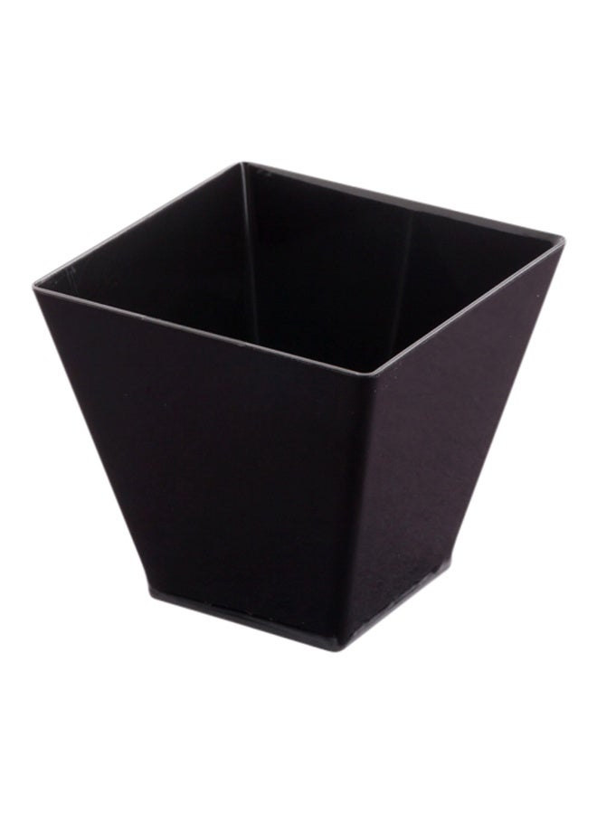 Restaurantware 2 Ounce Mini Kova Cups, 100 Square Small Appetizer Cups - Lids Sold Separately, Heavy-Duty, Black Plastic Parfait Cups, Serve Mousse, Puddings, Or Samples, For Weddings Or Parties - Image 1