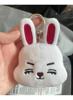 Small 17 SEVENTEEN Miniteen Keychain Animal Plastic Yin Jing Han Quan Yuan You Quan Shun Rong Doll-Specifications:Scoups White Rabbit Head Keychain