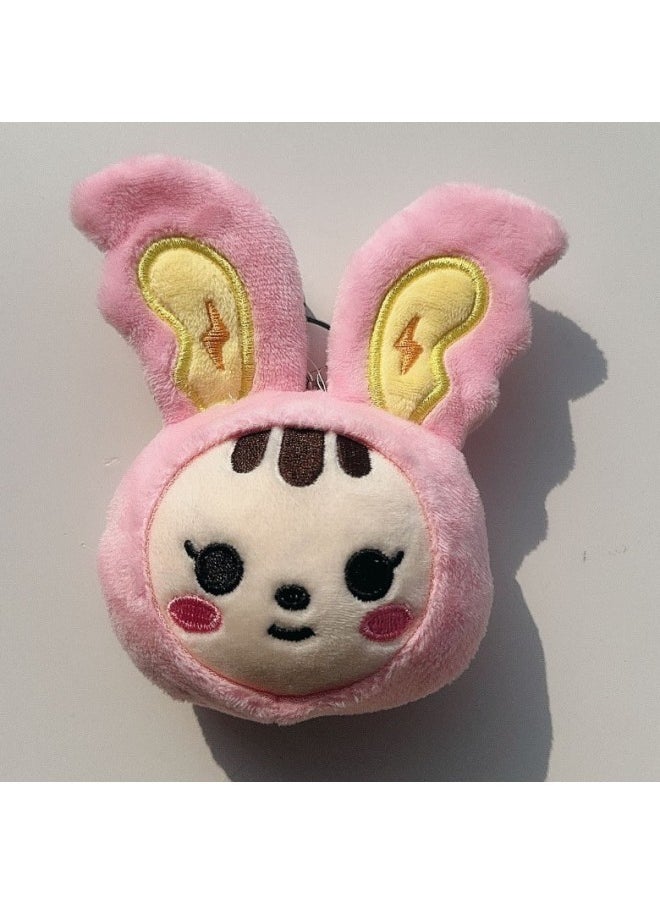Generic - Small 17 SEVENTEEN Miniteen Keychain Animal Plastic Yin Jing Han Quan Yuan You Quan Shun Rong Doll-Specifications:Scoups White Rabbit Head Keychain - Image 1