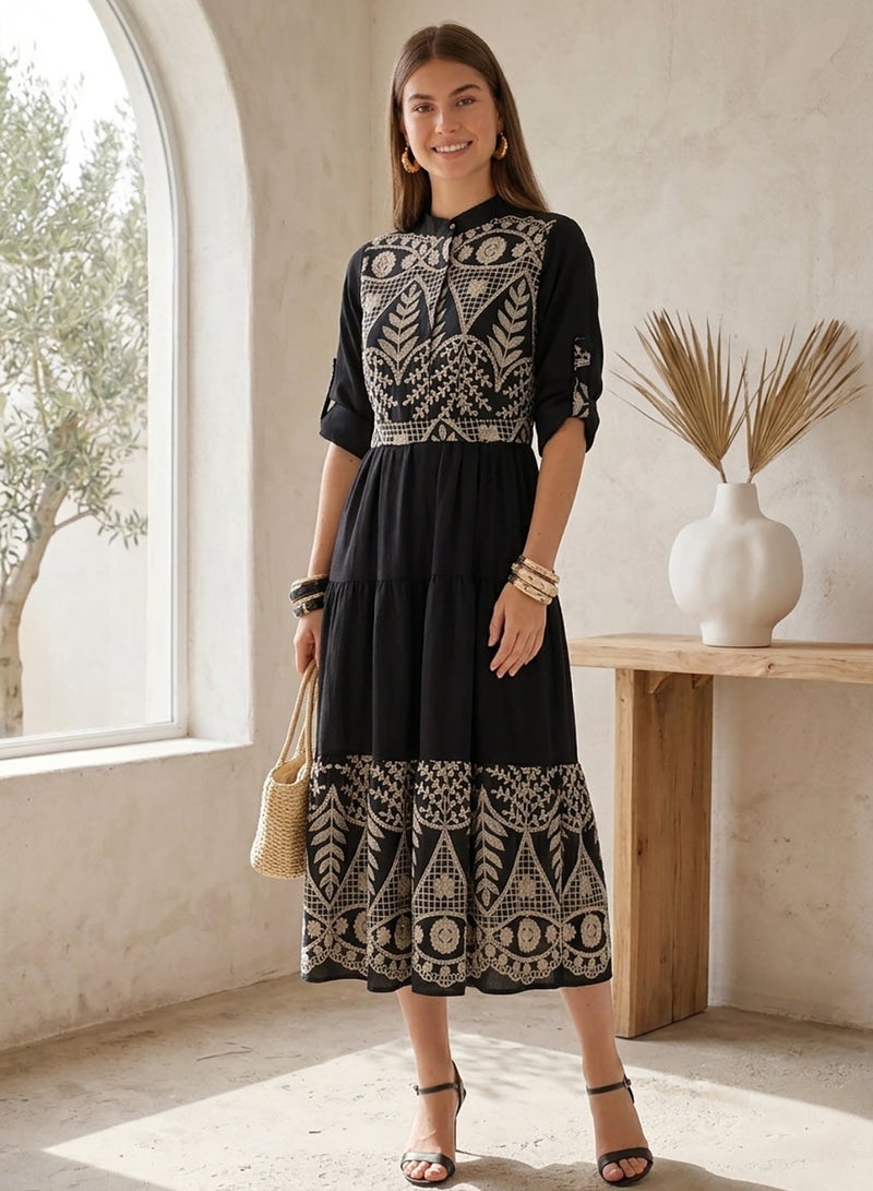 Carina Embroidered Relaxed Dress - Image 5