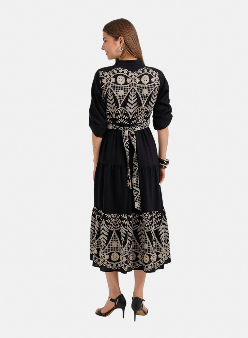 Carina Embroidered Relaxed Dress - Image 3