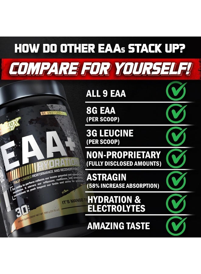 Nutrex Research مسحوق Eaa Hydration + Bcaa لاستعادة العضلات والقوة 8G أحماض أمينية أساسية + إلكتروليتات 30 حصة بنكهة فواكه السلاش - Image 3