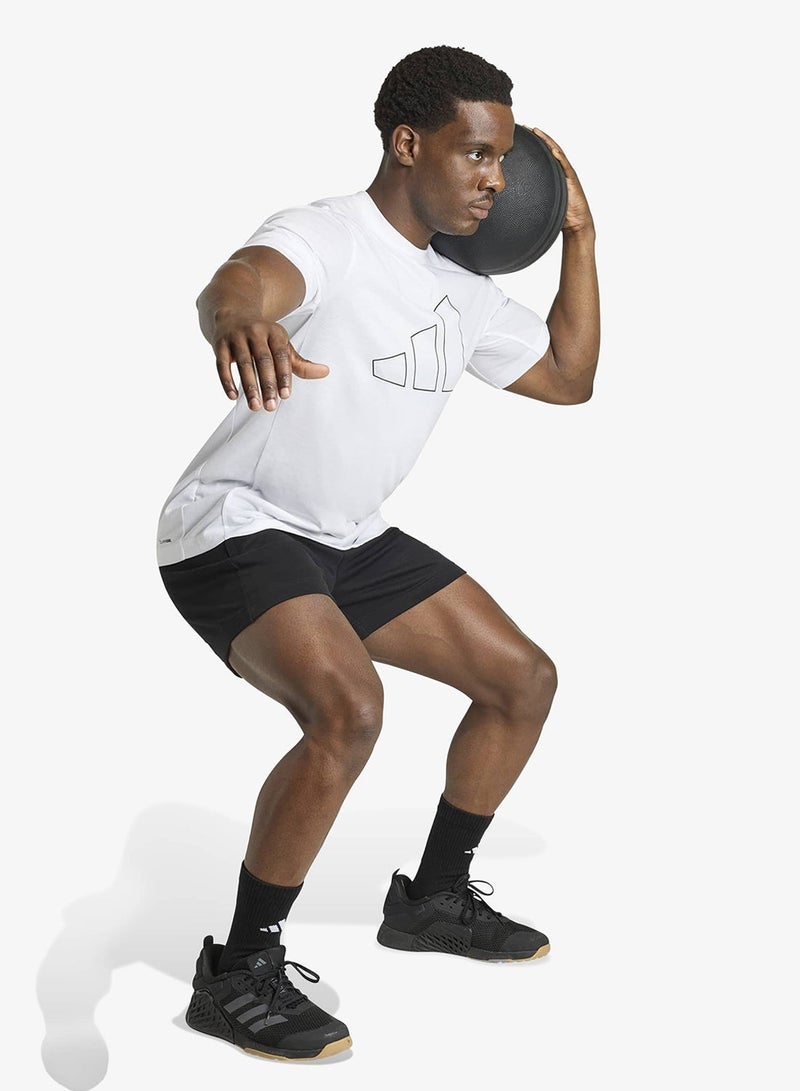 Adidas WORKOUT ESSENTIALS FEELREADY LOGO T-SHIRT - Image 5