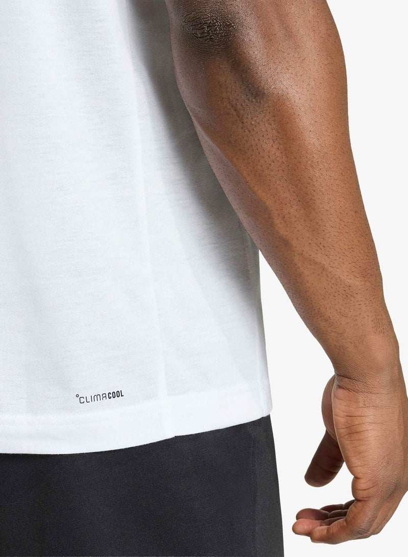 Adidas WORKOUT ESSENTIALS FEELREADY LOGO T-SHIRT - Image 4