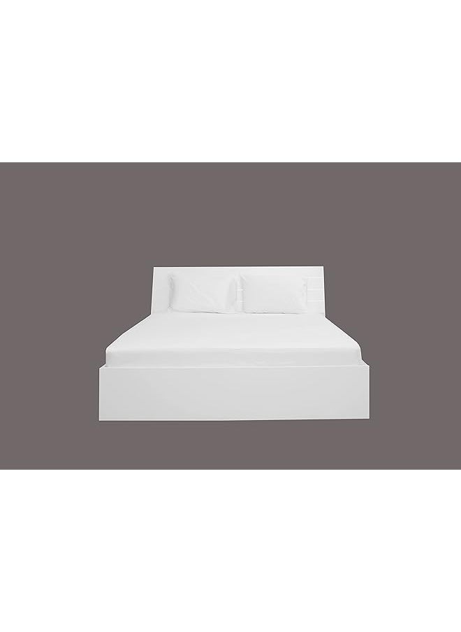 Hotel Linen Klub Queen Fitted Sheet 1Pc 100 Percent Cotton 250Tc Sateen Plain Size: 180X200+30Cm White  - Image 3