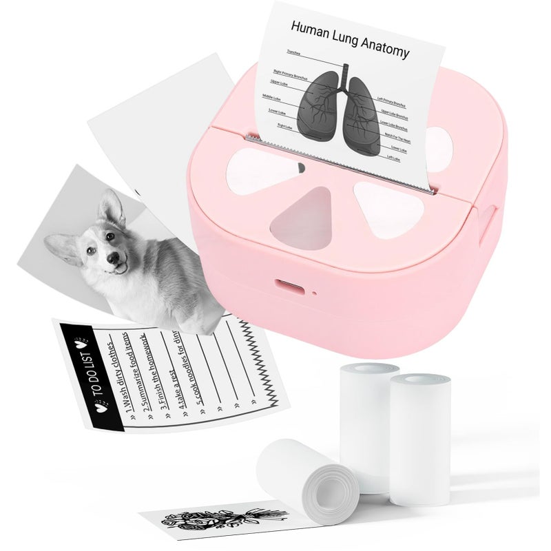 Mini Bluetooth Sticker Printer Portable Thermal Label Maker For Phone Case Journal Organizing With 3 Rolls Paper - Image 2