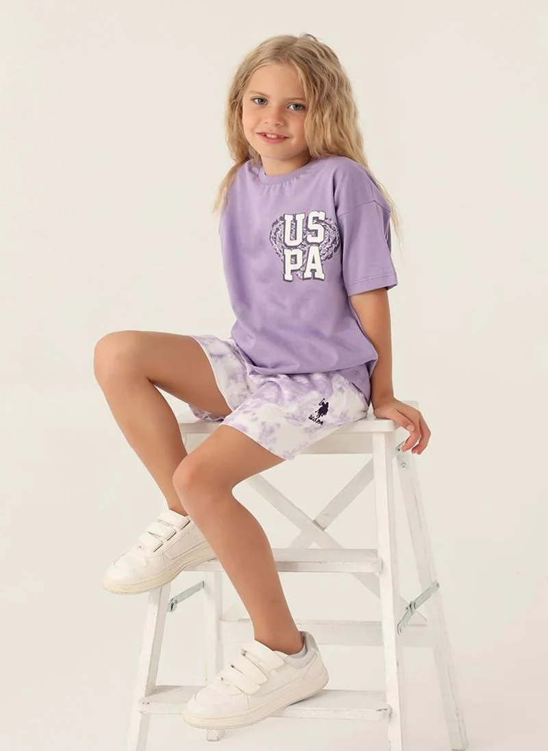 U.S. Polo Assn. U.S. Polo Assn. Girls Purple Short Set