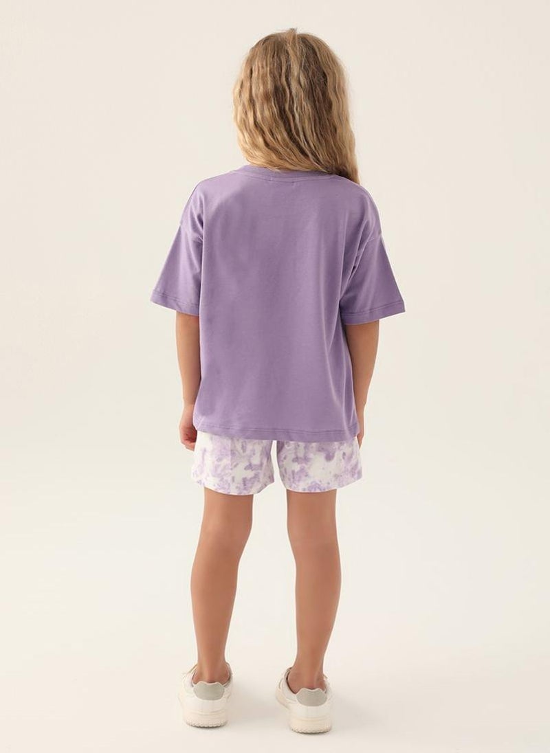 U.S. Polo Assn. U.S. Polo Assn. Girls Purple Short Set  - Image 5