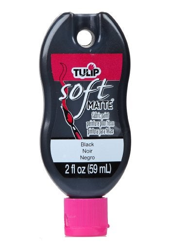 Tulip Soft Fabric Paint Washable Stays Soft and Flexible Permanent Paint for Light and Dark Fabrics 2 fl oz Black - Image 1