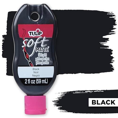Tulip Soft Fabric Paint Washable Stays Soft and Flexible Permanent Paint for Light and Dark Fabrics 2 fl oz Black - Image 3