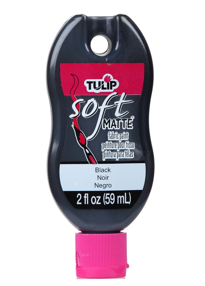 Tulip Soft Fabric Paint Washable Stays Soft and Flexible Permanent Paint for Light and Dark Fabrics 2 fl oz Black - Image 2