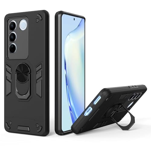 NDCOM for Vivo V27 Back Cover | Compatible with Vivo V27 5G & Vivo V27 Pro 5G | Slim Design Vivo V27 Pro Back Cover | Ring Holder Case - Image 1