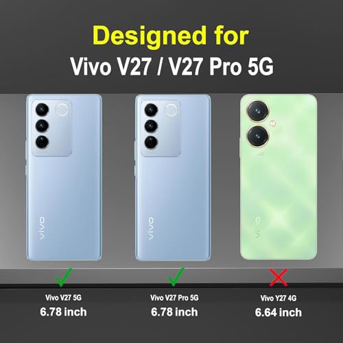 NDCOM for Vivo V27 Back Cover | Compatible with Vivo V27 5G & Vivo V27 Pro 5G | Slim Design Vivo V27 Pro Back Cover | Ring Holder Case - Image 2