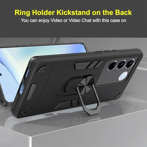 NDCOM for Vivo V27 Back Cover | Compatible with Vivo V27 5G & Vivo V27 Pro 5G | Slim Design Vivo V27 Pro Back Cover | Ring Holder Case - Image 3